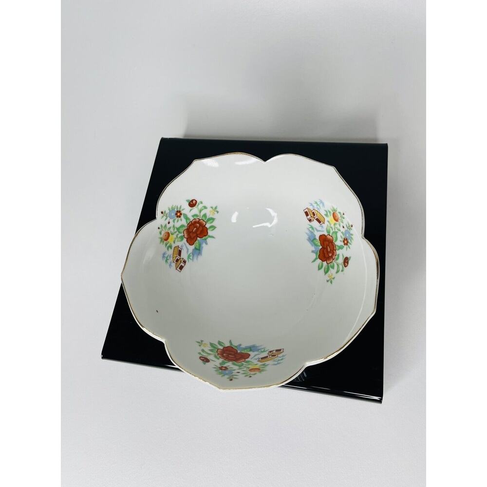 Bowl Miyako Porcelain Lotus Imari Ware Handcrafted Japan 7in Home Decor - Picture 7 of 8